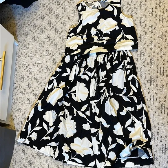 Kate Spade x Target Floral Black and White womens Dress